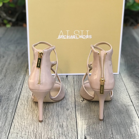 NWT Michael Kors Chantelle Sandal Patent Blush W - Picture 5 of 7